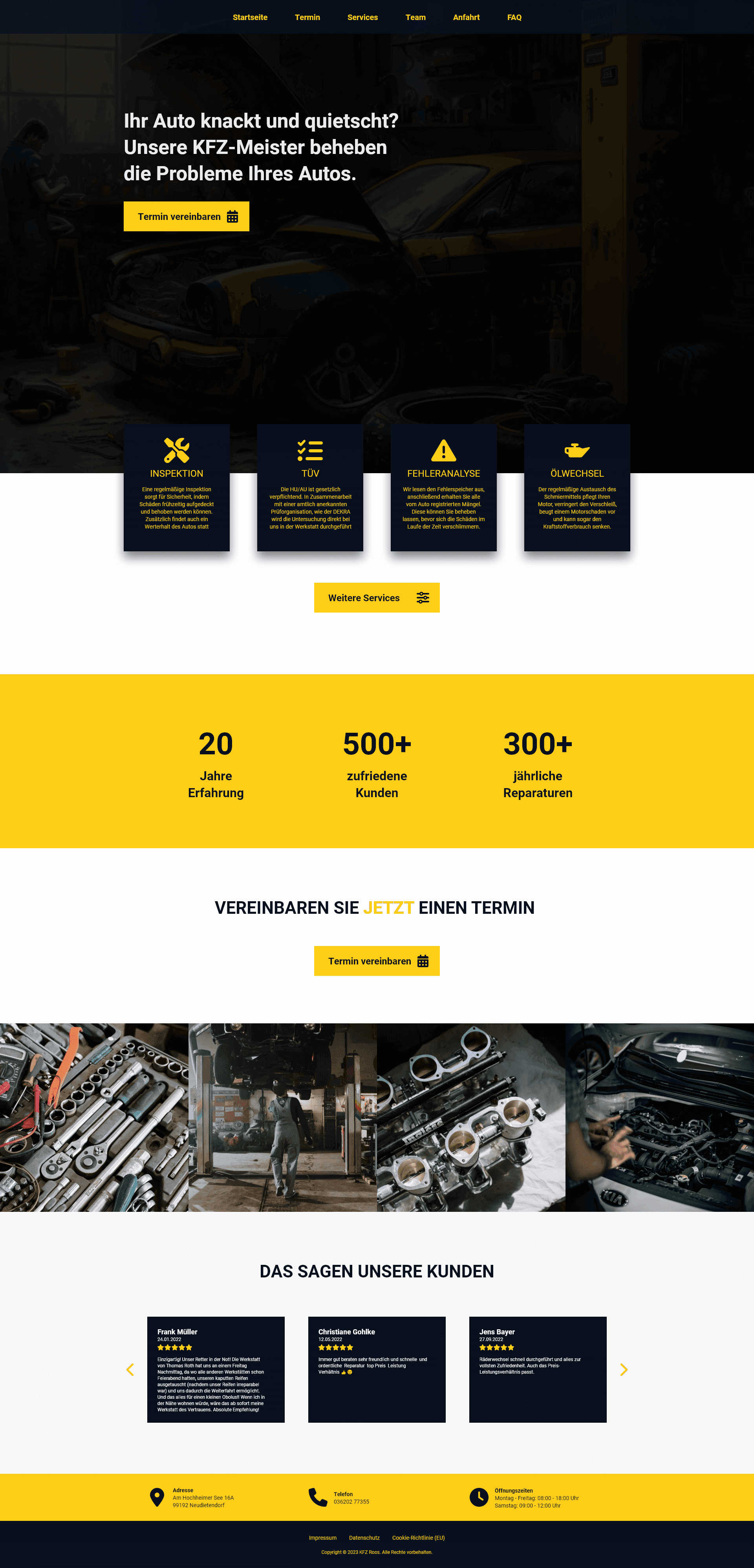 Screenshot Startseite